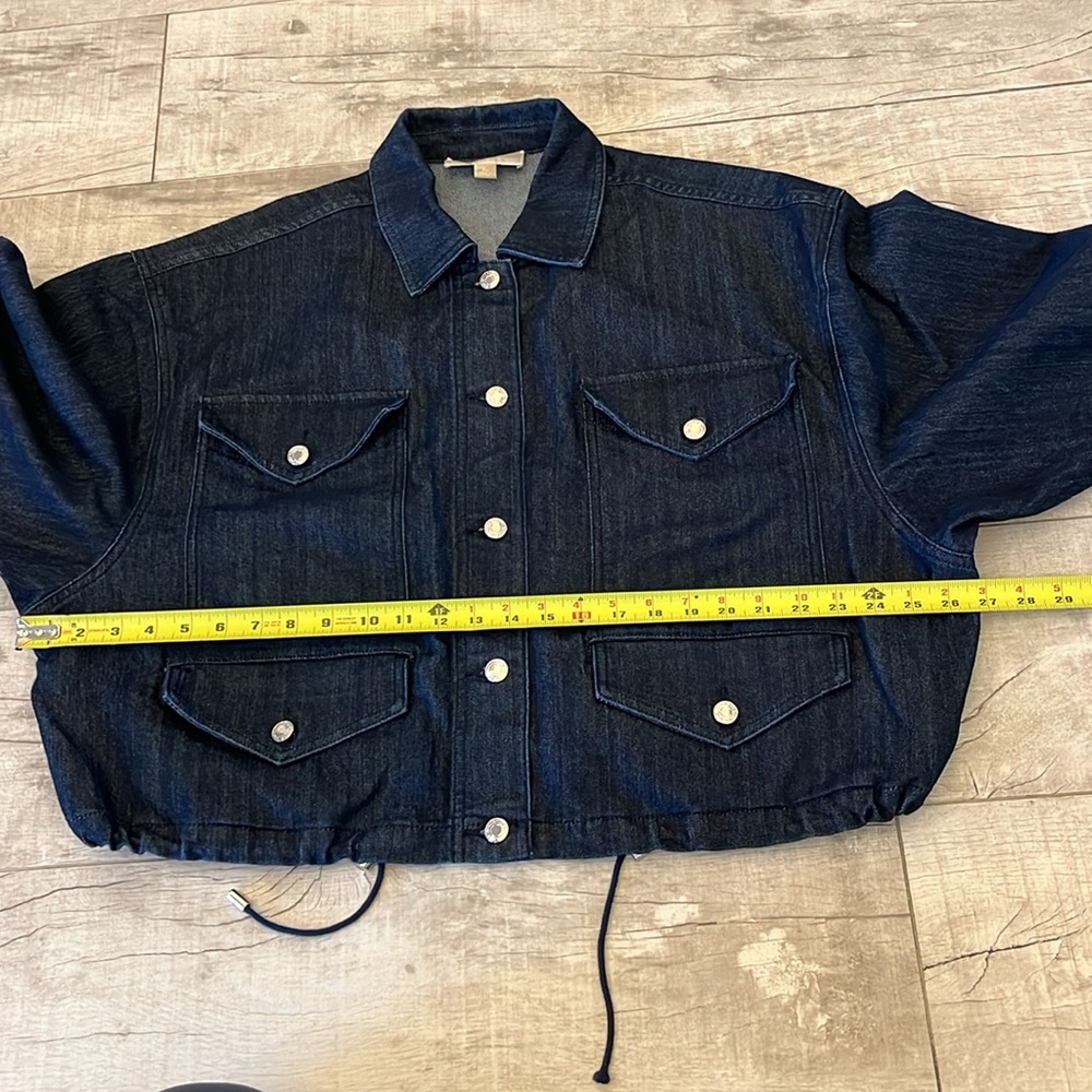 MICHAEL KORS‎  Cropped Deni Jacket Size XL - Picture 11 of 12